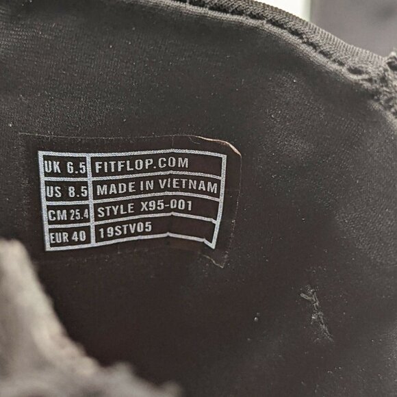 FitFlop X95 Women Black Lycra Sneaker Chunky Boots size 8.5M NEW - Picture 2 of 8